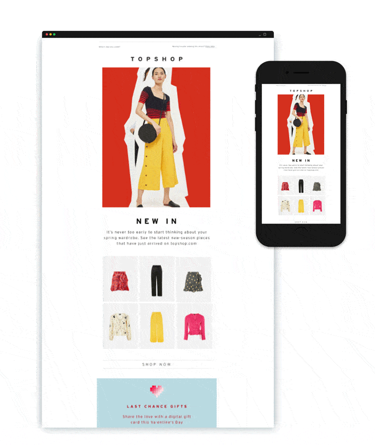 TopShop responsive email