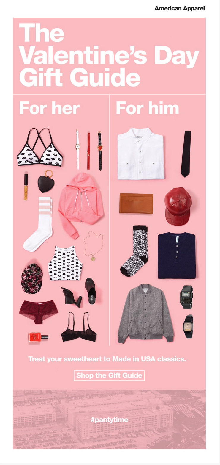 American Apparel Valentine's Gift Guide