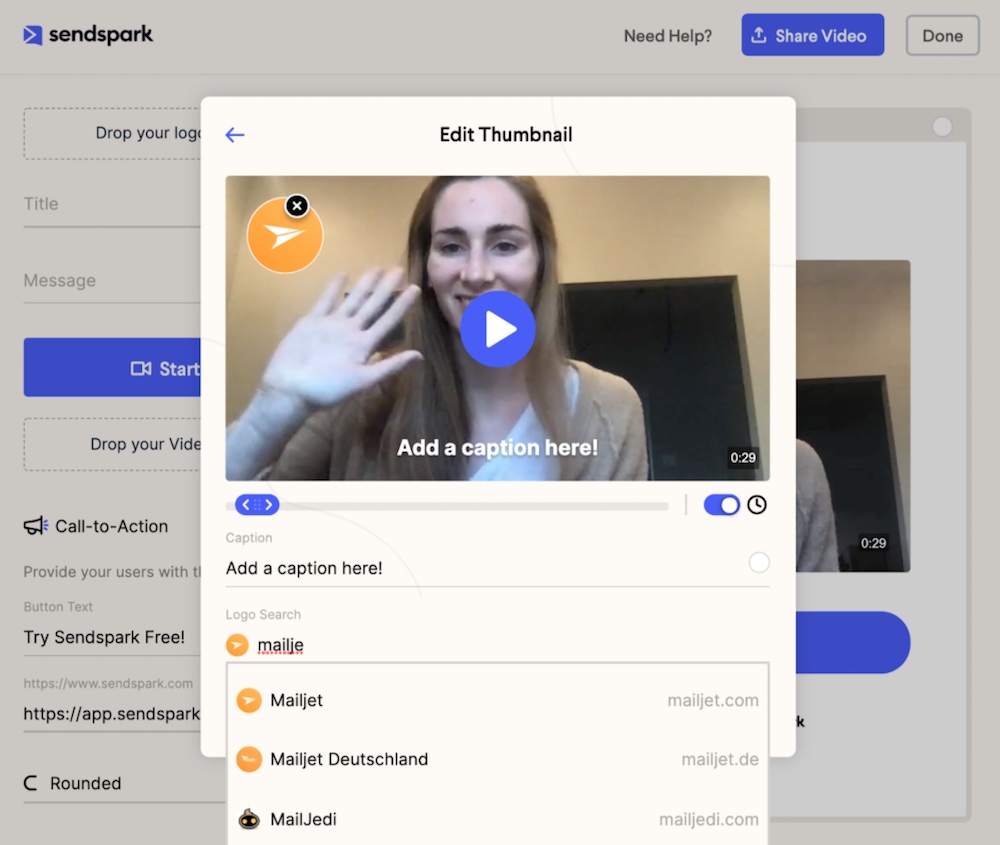 Sendspark embed video example