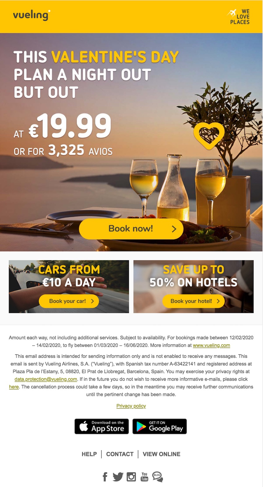 Vueling Seasonal Email