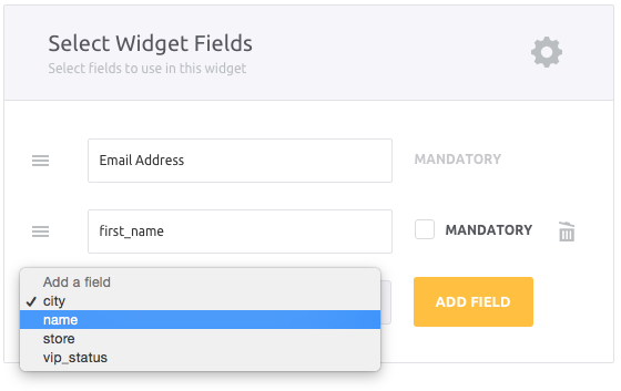 mailjet subscription widget field