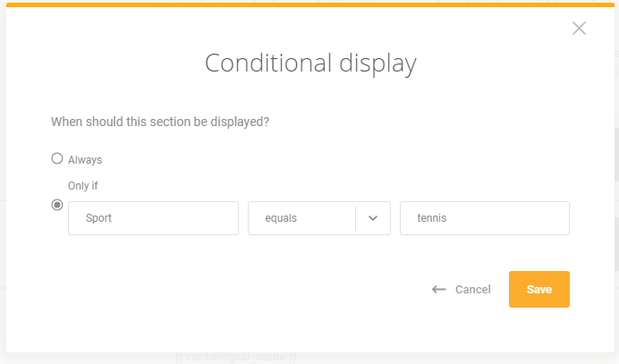 condition-section-template-language