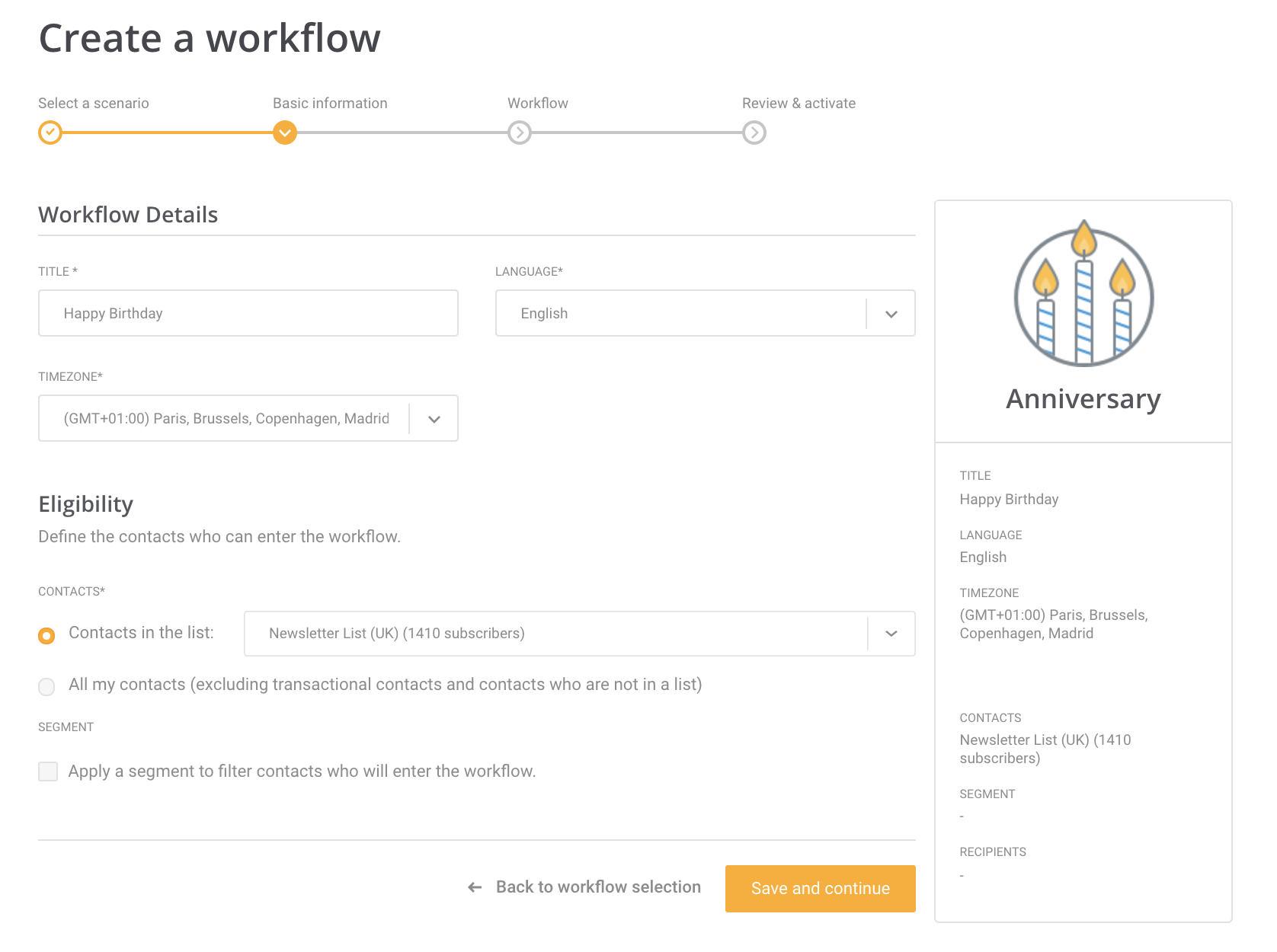 Mailjet Anniversary Automation Creation Blogpost