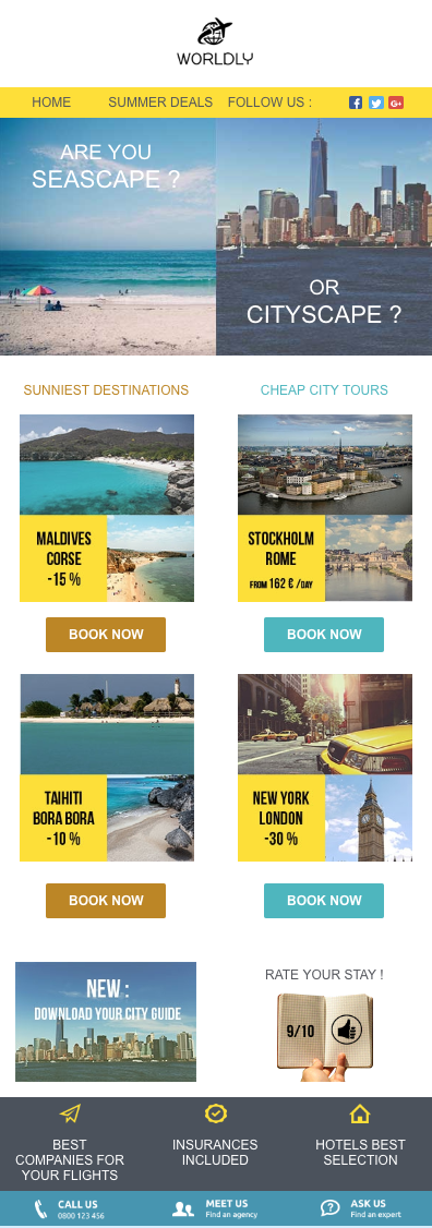 Responsive Newsletter Template for the Travel Industry