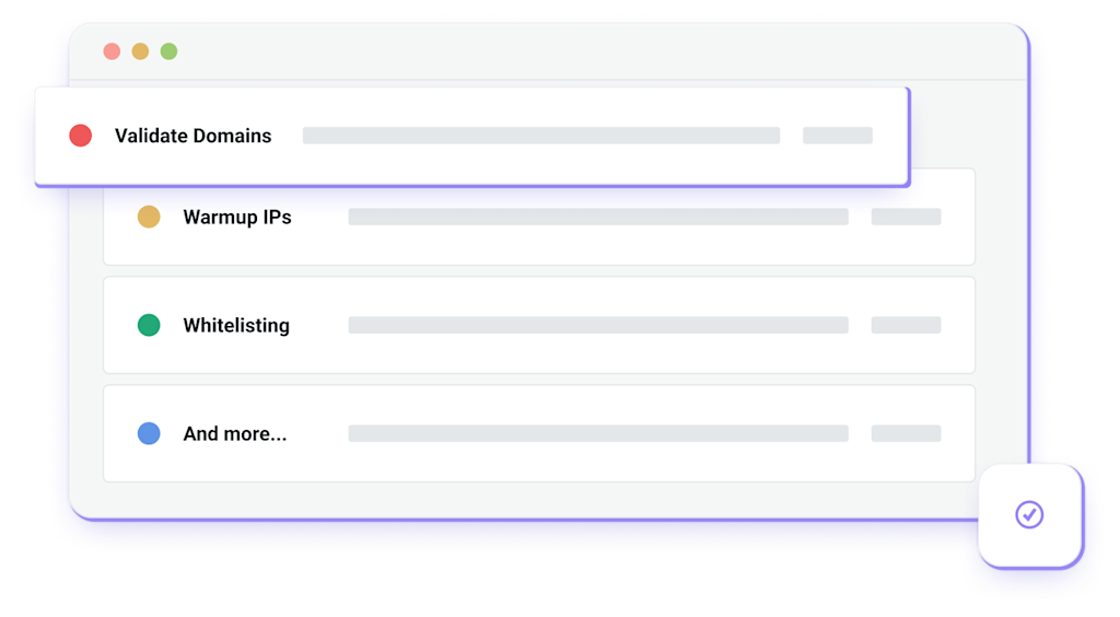 A graph of email volume increasing with better IP reputation.