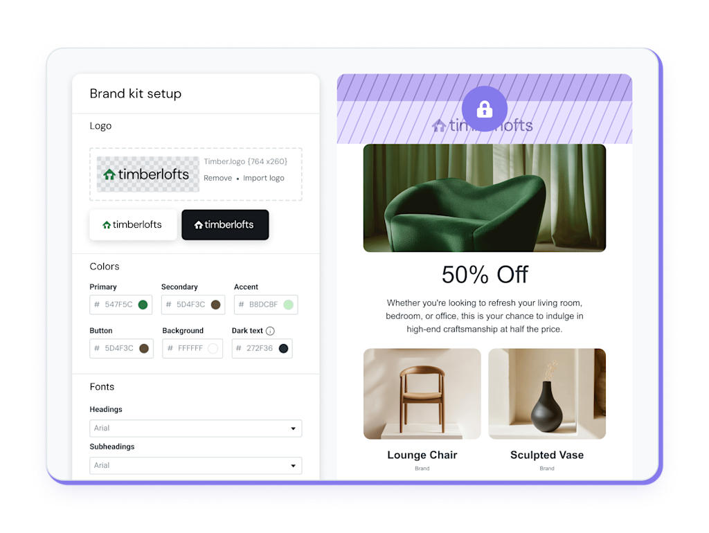 Mailjet's send publication feature for locked sections.