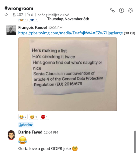 GDPR Wrong Room-Slack