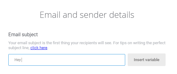 variable in the email subject