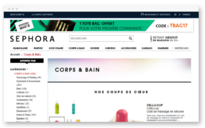 Sephora PromotionBanner