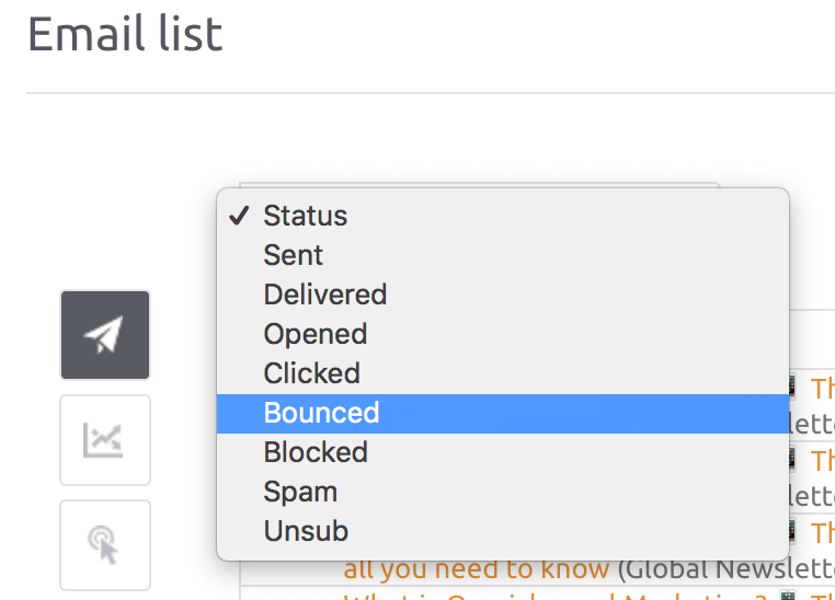 Drop down menu showing you the segmentation options