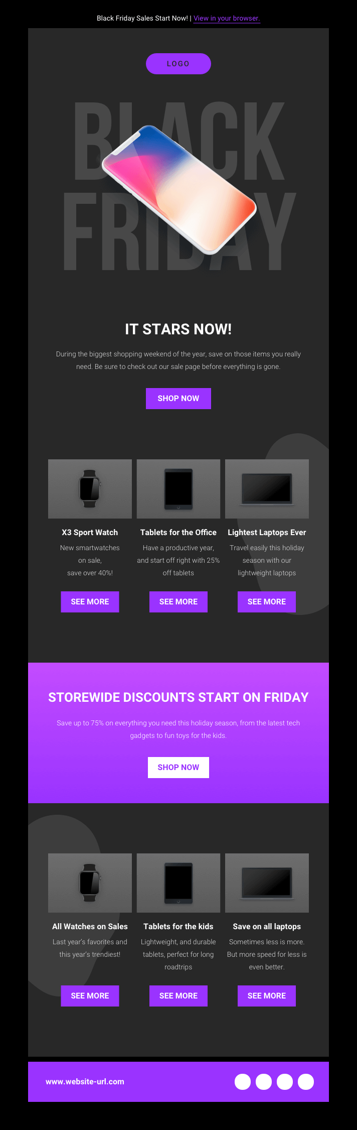 Black Friday Holiday Email Template