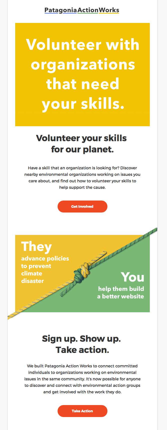 Volunteering email